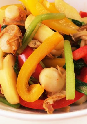 魚介と野菜のオイスターソース炒め*-レシピのメイン写真