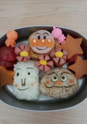 キャラ弁　しょくぱんまんとカレーパンマン-レシピのメイン写真
