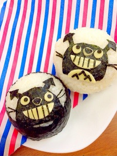キャラ弁☆簡単トトロおにぎり-レシピのメイン写真