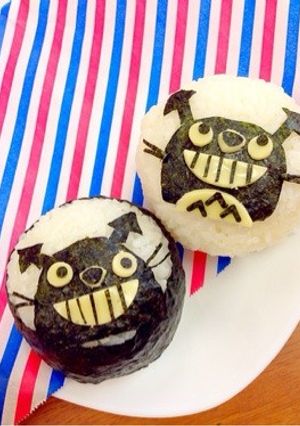 キャラ弁☆簡単トトロおにぎり-レシピのメイン写真