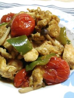 夏野菜と鶏肉のカレー風味炒め-レシピのメイン写真