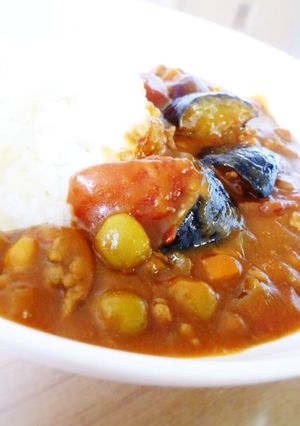 なすとお豆のトマトカレー-レシピのメイン写真