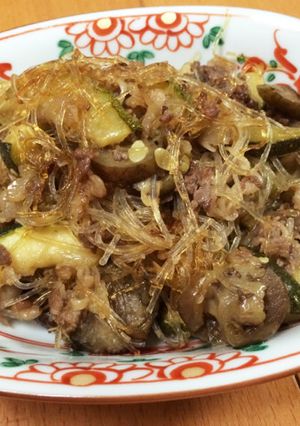 ズッキーニと牛肉炒め-レシピのメイン写真