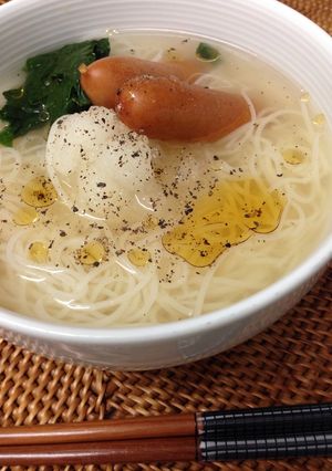 レモンが決め手♥️塩スープおろしそうめん-レシピのメイン写真