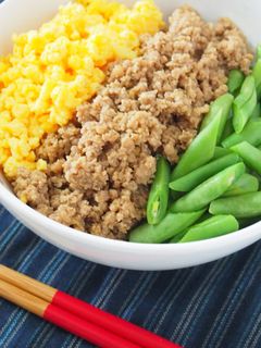 絶品鶏そぼろ♡三色丼-レシピのメイン写真