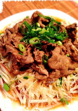 みょうがと大根の牛肉のっけ盛り-レシピのメイン写真