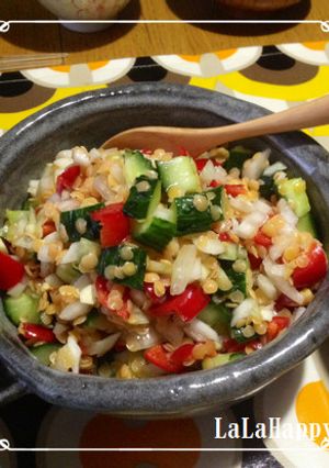 レンズ豆と緑黄色野菜のサラダ♪-レシピのメイン写真