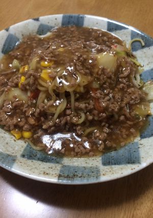 キャベツたっぷり和風肉あんかけ焼きそば-レシピのメイン写真