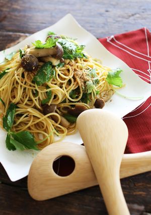 京野菜とたっぷり緑野菜の生姜パスタ-レシピのメイン写真