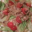 簡単 ひき肉と野菜の冷製パスタ