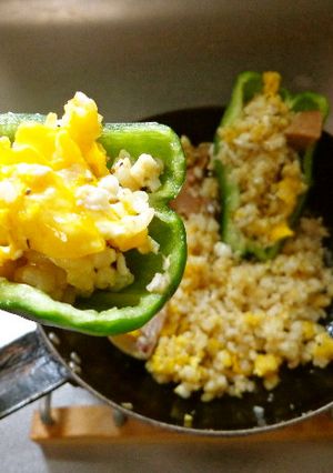 最速の生ピーマン炒飯-レシピのメイン写真