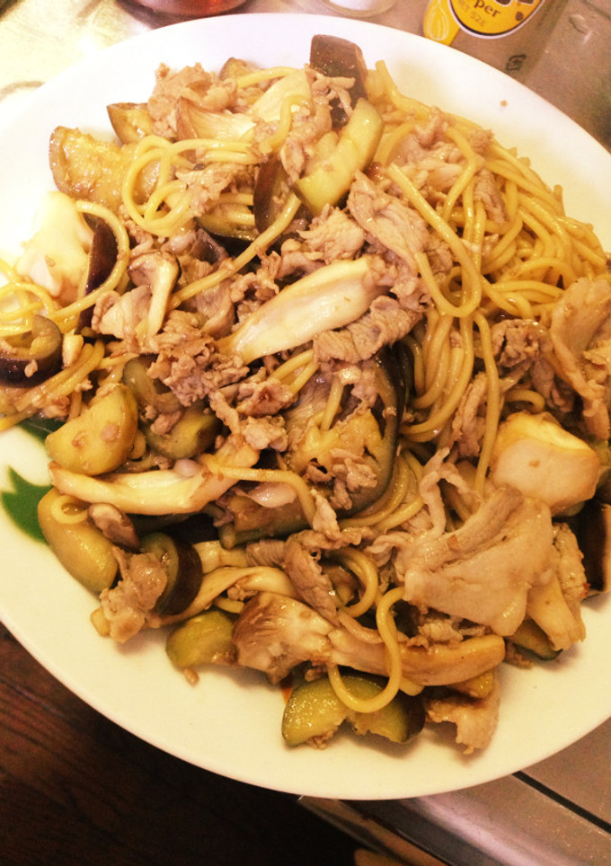 茄子とエリンギの中華風焼きそば-レシピのメイン写真