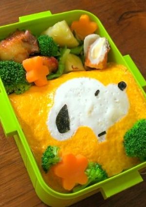 スヌーピーのオムライス＊キャラ弁-レシピのメイン写真