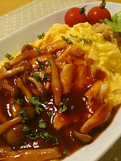 簡単オムライス☆きのこソース-レシピのメイン写真