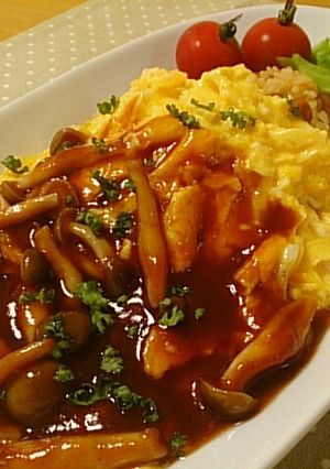簡単オムライス☆きのこソース-レシピのメイン写真