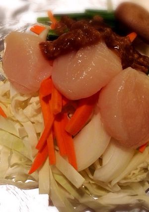帆立の味噌バターホイル包み蒸し-レシピのメイン写真