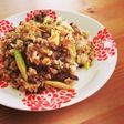 プルコギビーフとアスパラのガーリック炒飯