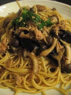 大葉にんにく醤油で茄子とツナの和風パスタ-レシピのメイン写真