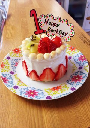 1歳 バースデーケーキ♡-レシピのメイン写真