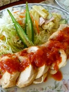 チキンロールのトマト煮込み-レシピのメイン写真