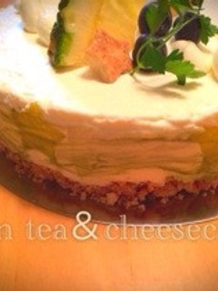 抹茶でマーブル!レアチーズケーキ☆-レシピのメイン写真