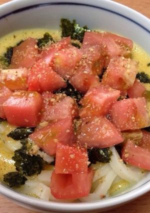 トマトのせ卵納豆のぶっかけうどん-レシピのメイン写真