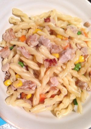 カルボナーラ風マカロニパスタ-レシピのメイン写真