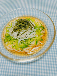 簡単♩胡瓜とじゃこでさっぱり素麺❀-レシピのメイン写真