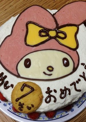 キャラデコケーキ（プレート）マイメロ-レシピのメイン写真
