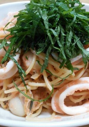 イカとホタテの明太子パスタ♪美味♪-レシピのメイン写真
