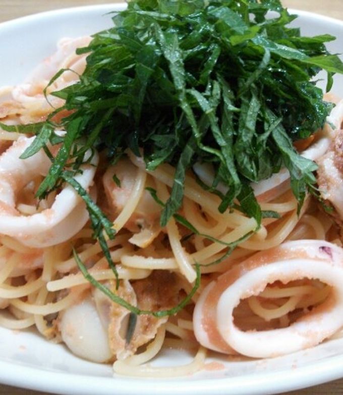 イカとホタテの明太子パスタ♪美味♪-レシピのメイン写真