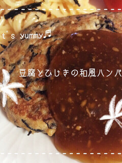 *ヘルシー*豆腐とひじきの和風ハンバーグ-レシピのメイン写真
