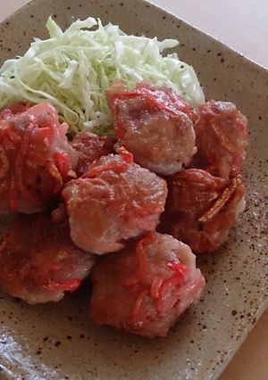 簡単・絶品～豚肉と紅生姜の唐揚げ～-レシピのメイン写真