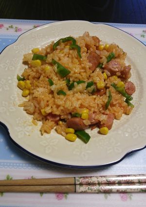 ナポリタンライス-レシピのメイン写真