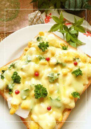 ほっこり美味♡コンポタ＊オニオントースト-レシピのメイン写真