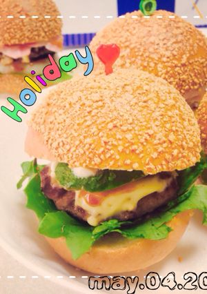 ピクニック♪アボガドチーズバーガー-レシピのメイン写真