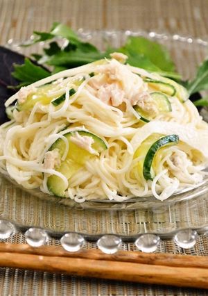 ツナマヨそうめんサラダ 塩レモン入り-レシピのメイン写真