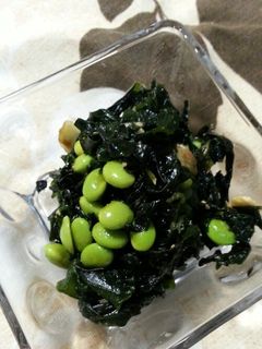 わかめと枝豆の黒酢あえ-レシピのメイン写真
