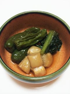 簡単♬焼麩と小松菜とししとうの煮浸し-レシピのメイン写真
