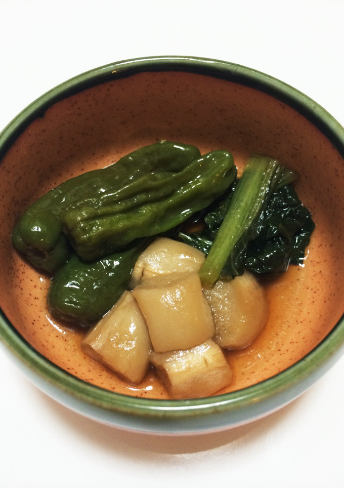 簡単♬焼麩と小松菜とししとうの煮浸し-レシピのメイン写真
