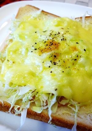 キャベツが甘い♡ハムチートースト-レシピのメイン写真