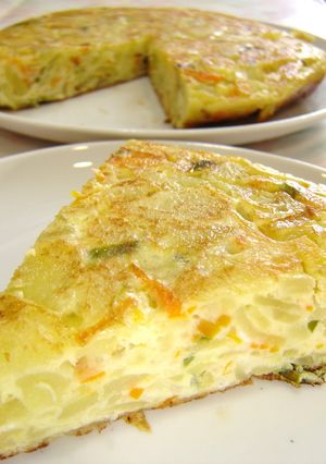 レンジで低カロ！野菜入りスペインオムレツ-レシピのメイン写真