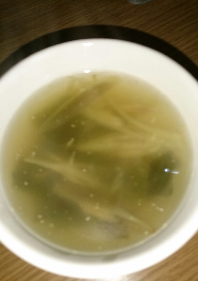 ミョウガとワカメの簡単スープ♪-レシピのメイン写真