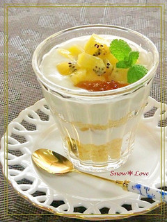 スポンジケーキとヨーグルトのデザート✽-レシピのメイン写真