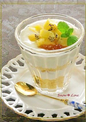 スポンジケーキとヨーグルトのデザート✽-レシピのメイン写真
