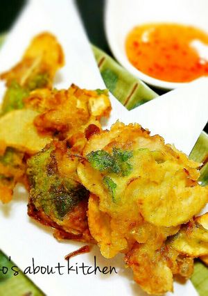 簡単☆たけのこと豚肉香菜の天ぷら-レシピのメイン写真