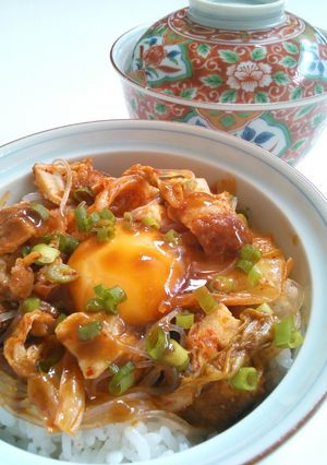 簡単☆残った唐揚げでチャプチェって丼-レシピのメイン写真