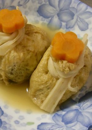 人参、昆布等が入ったお揚げの巾着♪-レシピのメイン写真