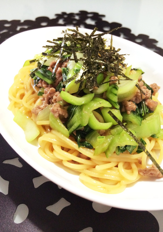 簡単♡鶏と青梗菜の和風パスタ-レシピのメイン写真