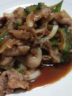 ゴーヤと豚肉の味噌炒め-レシピのメイン写真